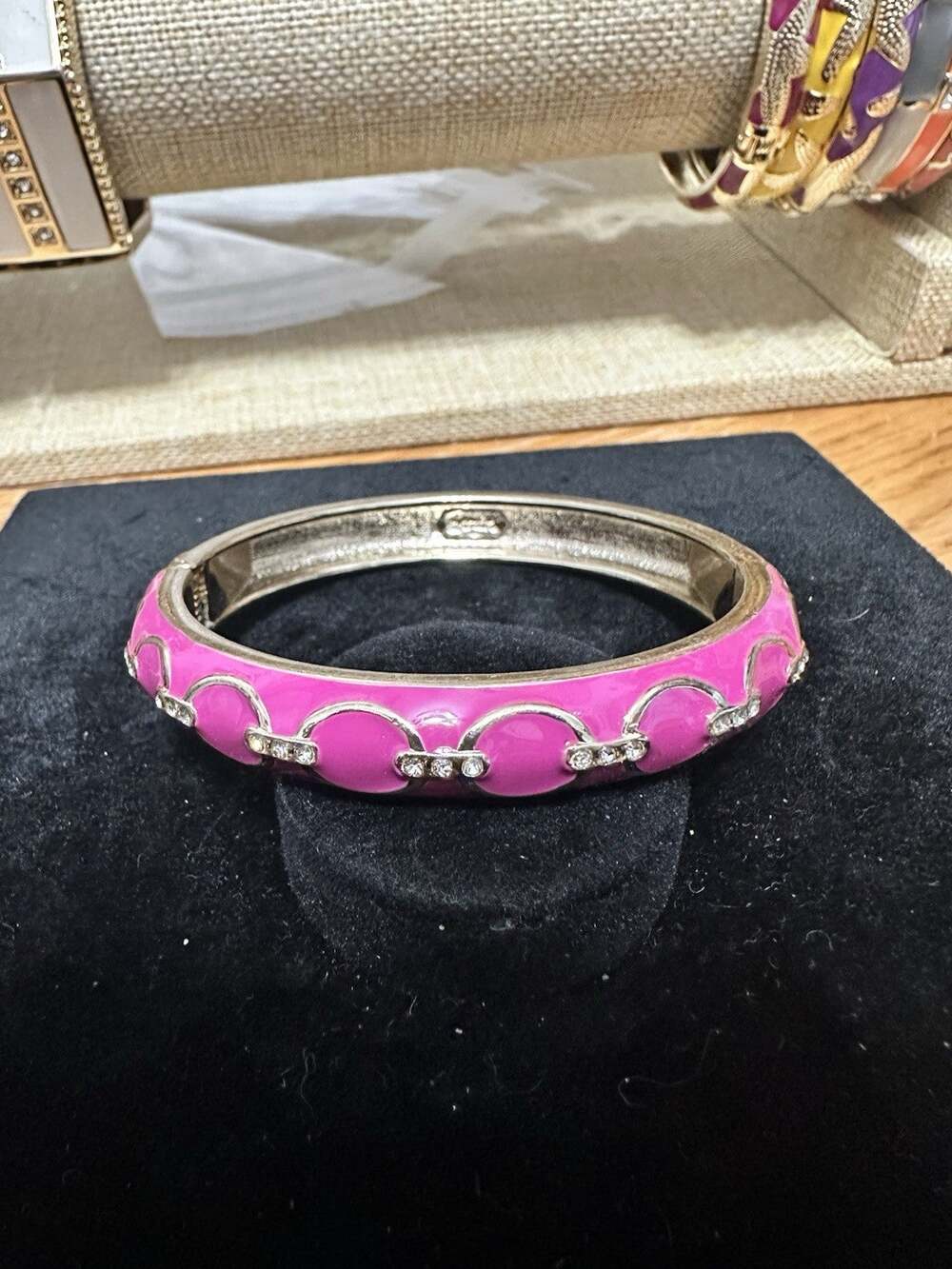 Sequin Nordstrom Multicolor Gold Tone Statement Enamel Bangle Bracelet # 89